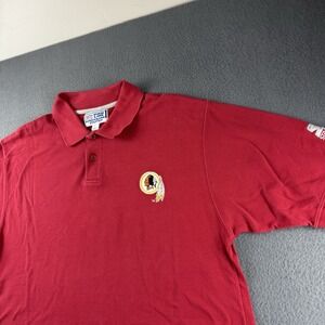 Vintage Washington Redskins Polo‎ Shirt Men's L Red Starter Pro Line NFL 90s Y2K